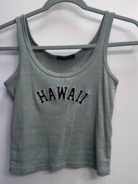 Tops - Green and blue hawaii tank